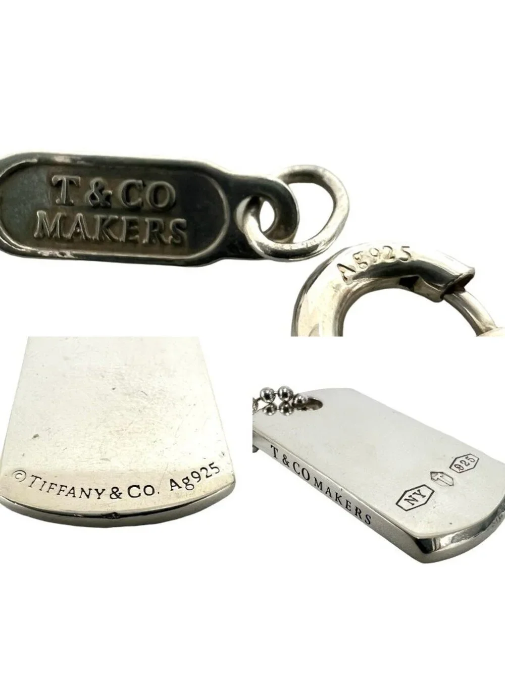 Tiffany & Co Box Makers ID Necklace 925 Sterling Silver Accessory Pendant